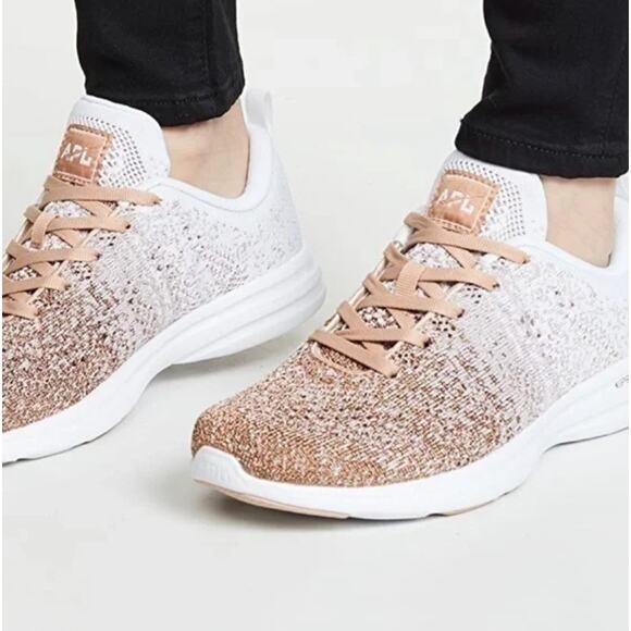 APL Women's Techloom Pro Rose Gold Ombre Running Sneakers Size 10 - Picture 1 of 11
